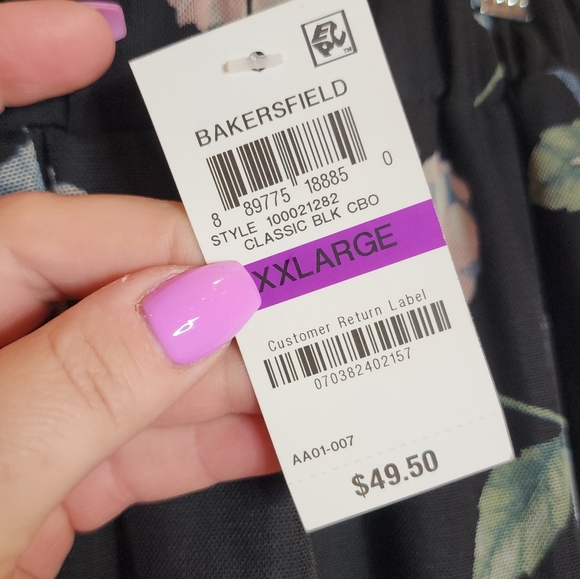 NWT American Rag Black Floral Pull On Stretch Mesh Tiered Maxi Skirt Size XXL - Picture 13 of 13